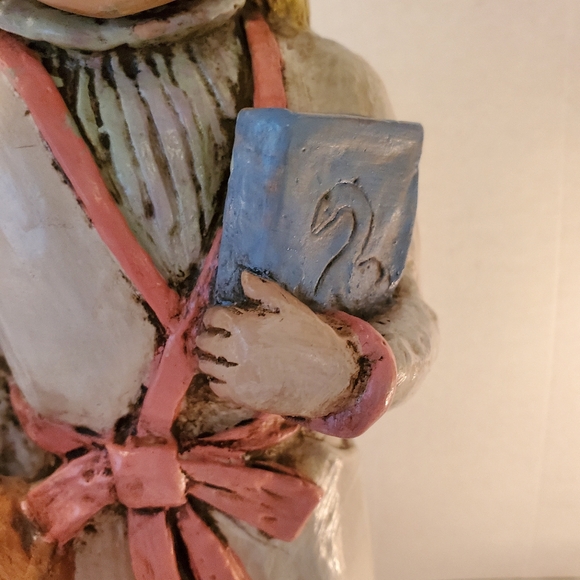 Collector DOLL,VINTAGE ,VERY RARE. GIRL WITH TEDDY BEAR. - Picture 3 of 15